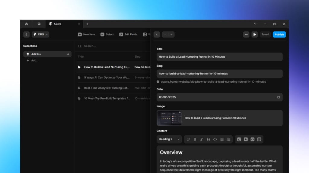 The Framer CMS Update Post